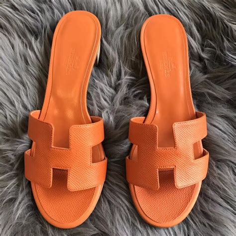 hermes orange sandals